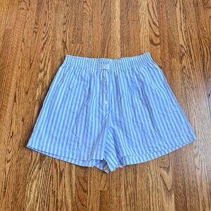 Urban Rebel Blue Striped Pajama Shorts Size S